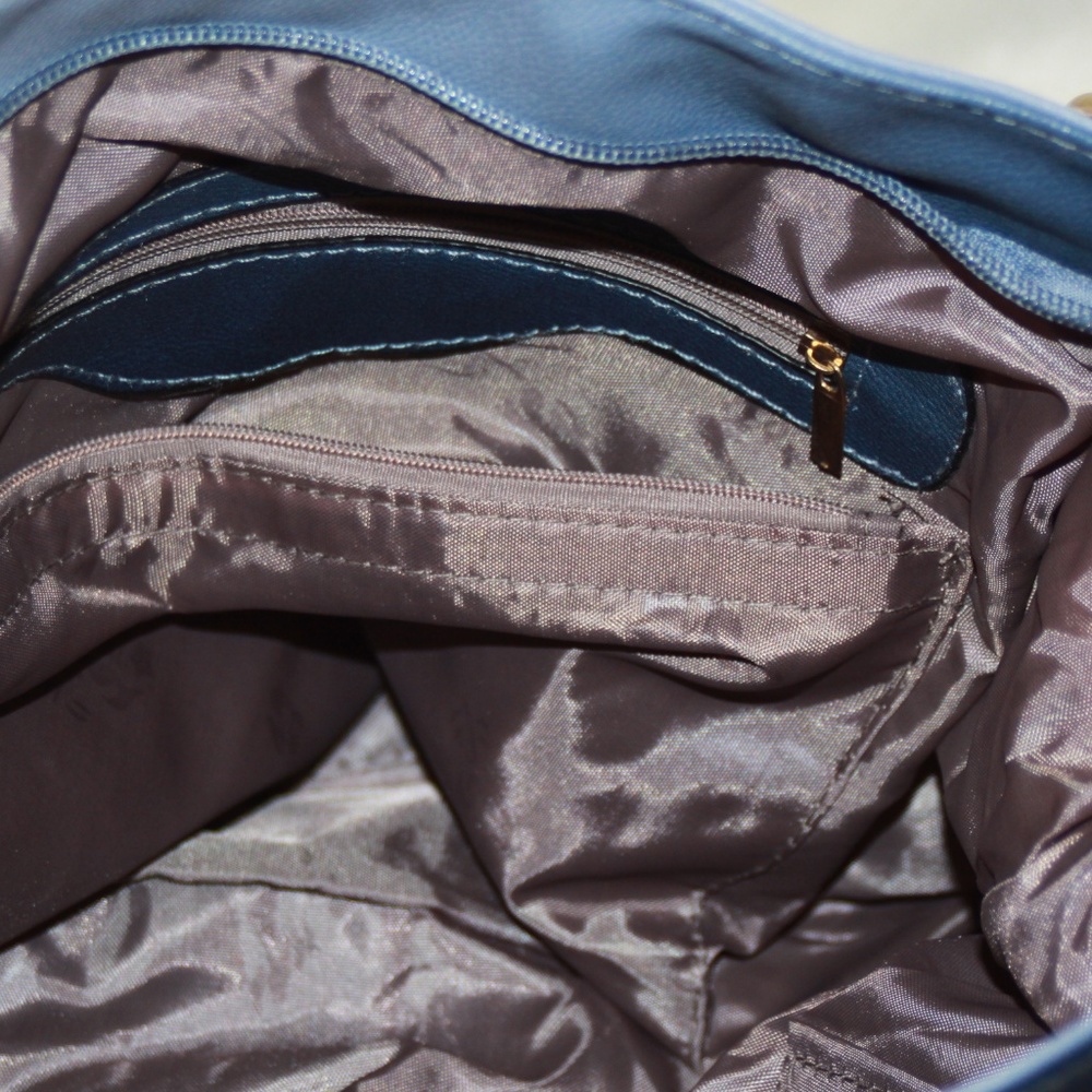 Graduated Glitter Gold Blues Stylish Handbag - Picture 9 of 9